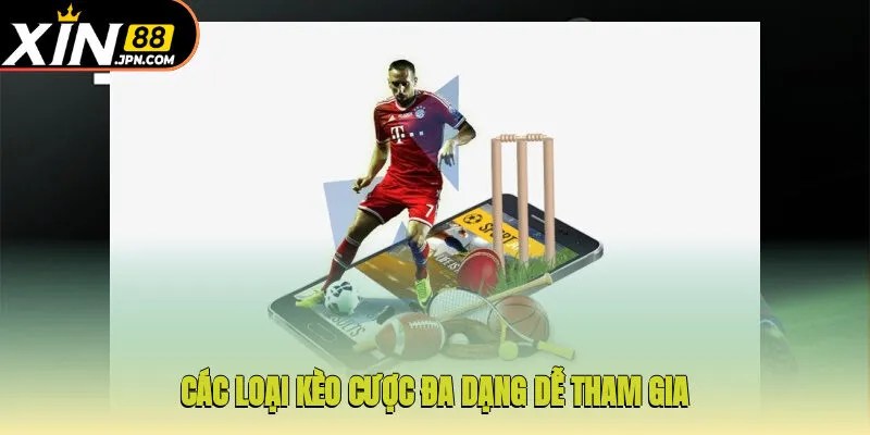 Các loại kèo cược đa dạng, dễ tham gia